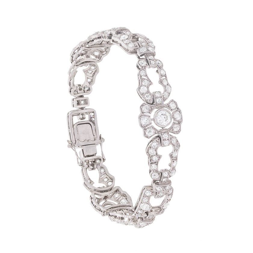 Art Deco 10.50ct Old Cut Diamond Bracelet, c.1930s
