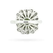 Peridot and Diamond Halo Ring, Circa 1980s