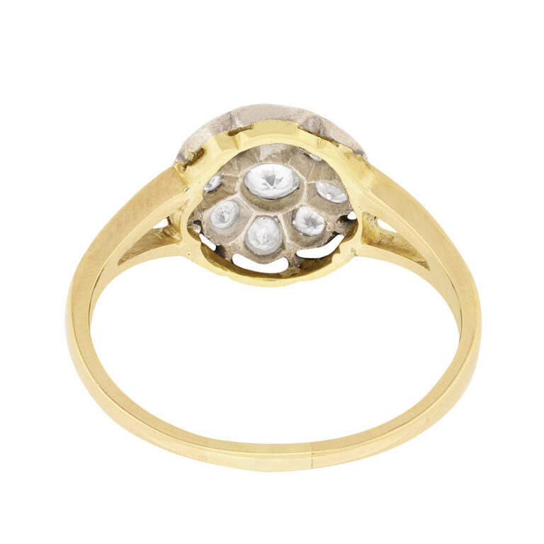 Vintage Old Cut Diamond Cluster Ring, c.1940s | Farringdons Jewellery