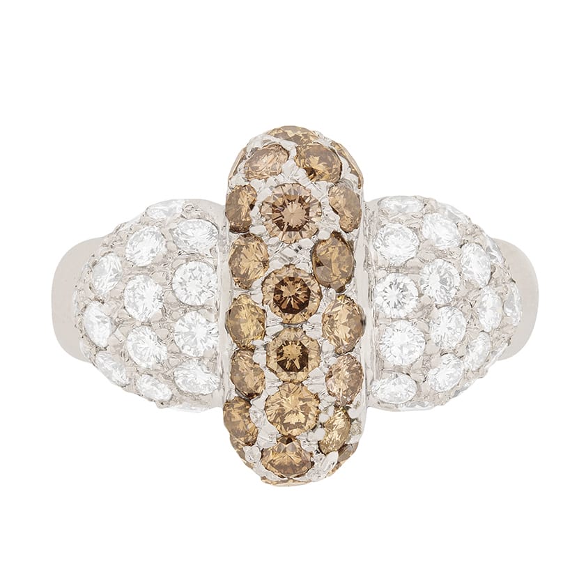 3.00 Carat Fancy Colour Chocolate and White Diamond Fashion Ring