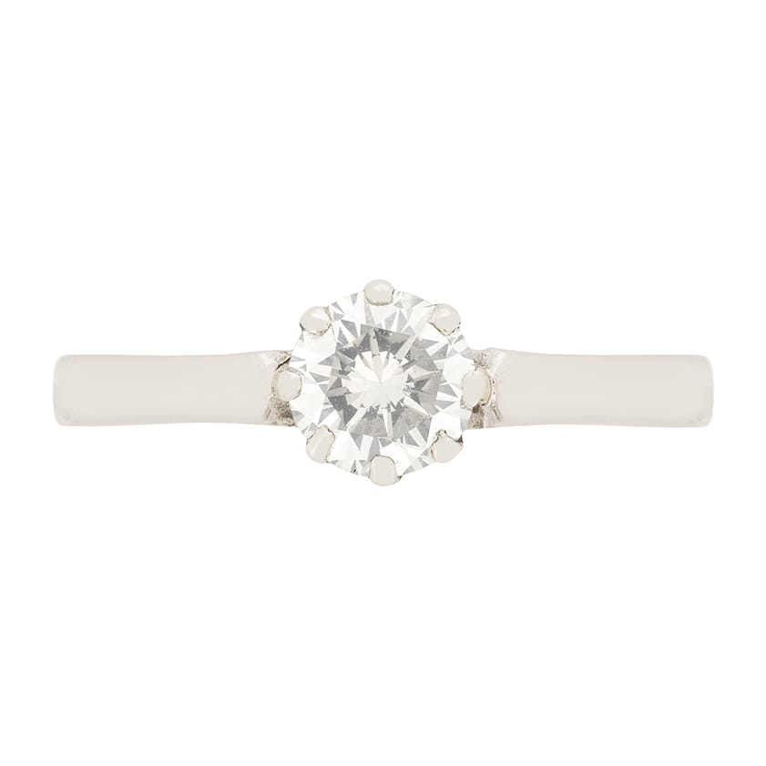 Contemporary 0.58ct Diamond Solitaire Engagement Ring