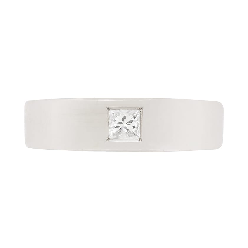 Contemporary Diamond Set Band in 18 Carat White Gold