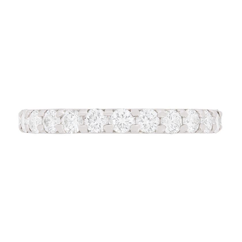 Three-Quarter Set Round Brilliant Cut Diamond Eternity Ring