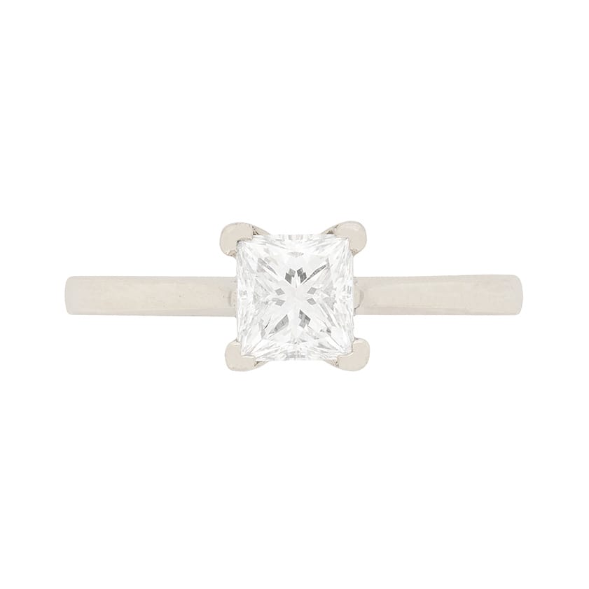 GIA Certified 0.60ct Princess Cut Diamond Solitaire Engagement Ring