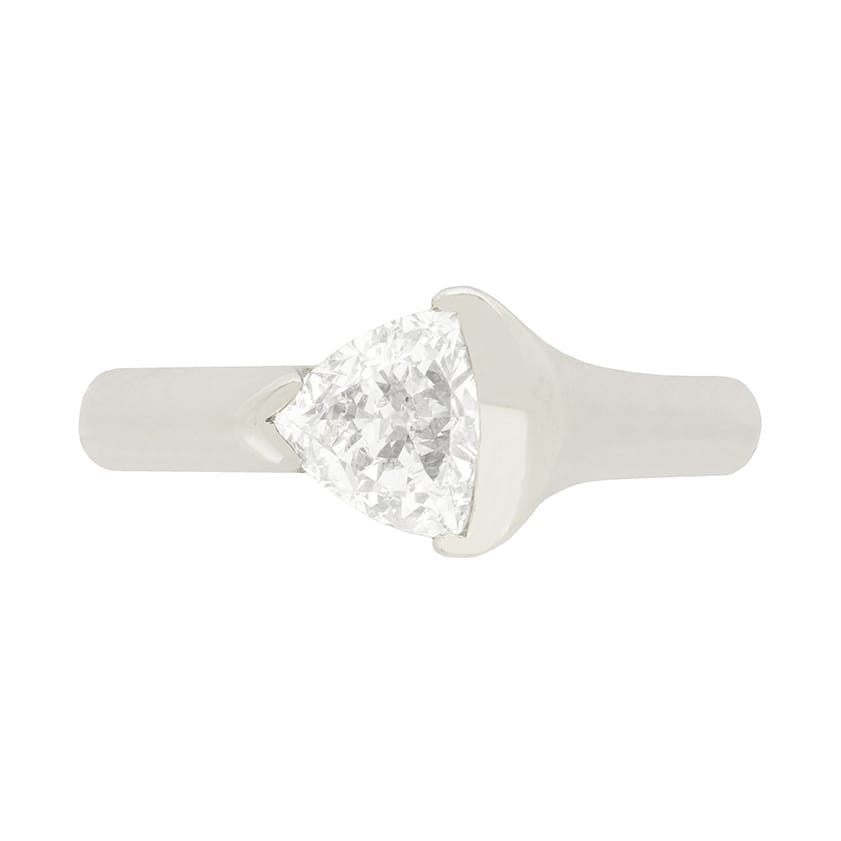 Contemporary 0.78ct Trillion Cut Diamond Ring