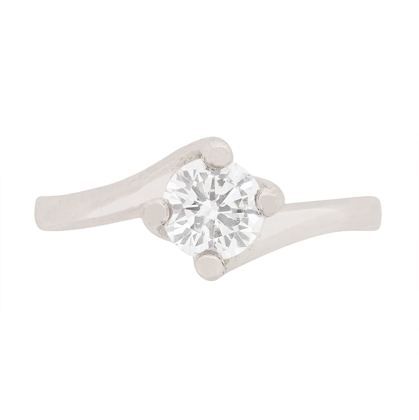 Contemporary 0.50ct Diamond Solitaire Engagement Ring