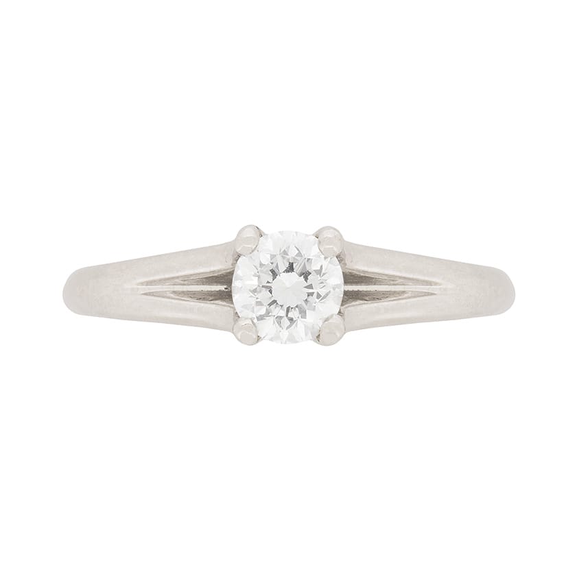 Certified 0.50ct Diamond Solitaire Engagement Ring