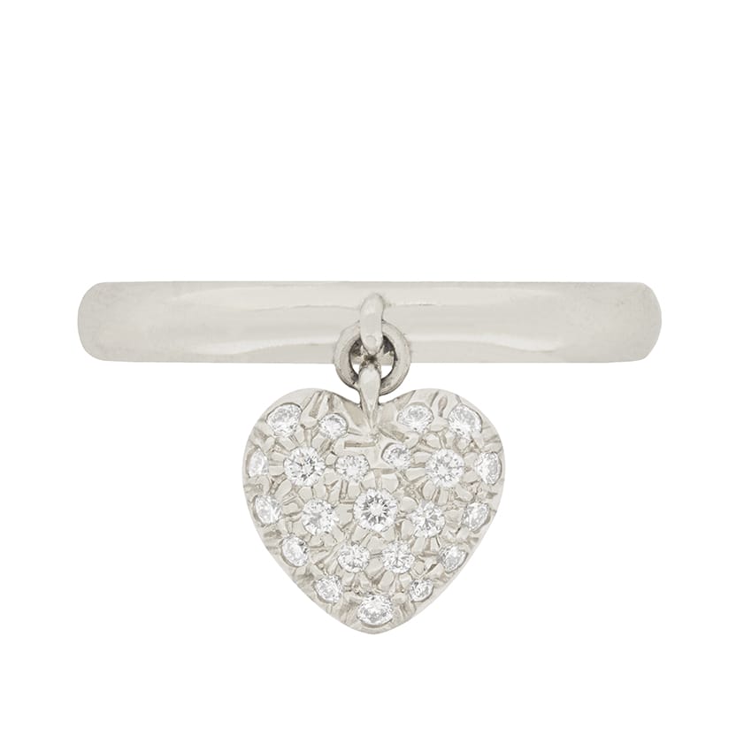Tiffany & Co. Pavé-Set Diamond Heart Cluster Ring