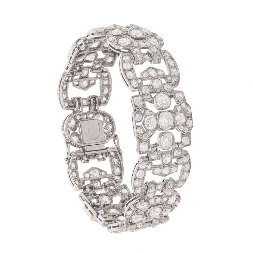 Art Deco Vintage Diamond Platinum Bracelet - Antique Jewelry | Vintage  Rings … | Indian jewellery design earrings, Diamond bracelet design, Diamond  pendants designs