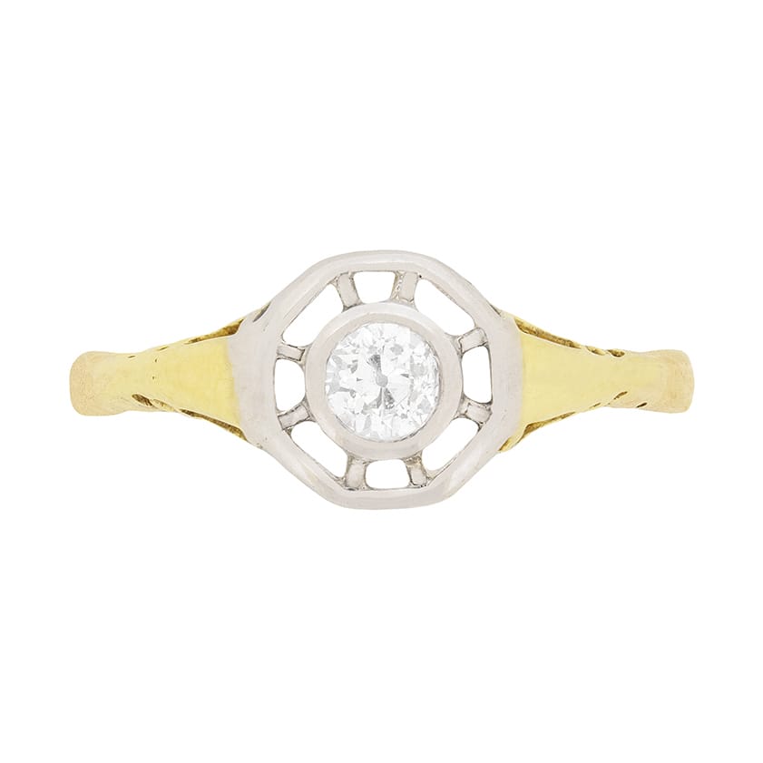 Victorian 0.25ct Old Cut Diamond Solitaire, c.1863