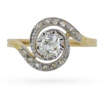Quintessential example of an Edwardian era engagement ring