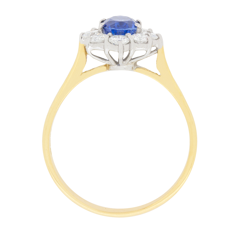Garrard Vintage Sapphire and Diamond Cluster Ring, c.1980s ...