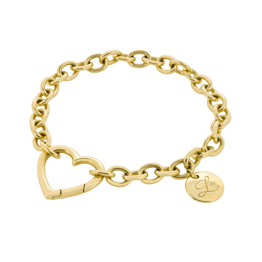 Tiffany & Co 'L' Charm Bracelet in 18ct Yellow Gold | Farringdons