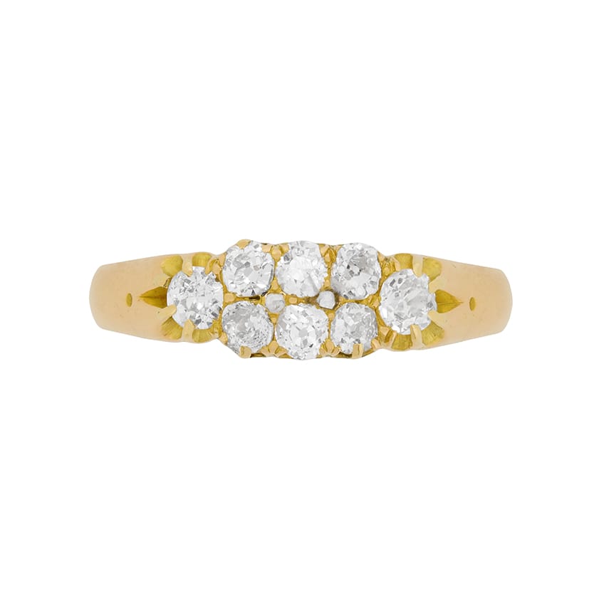 Victorian 1.00ct Diamond Cluster Ring, c.1880s
