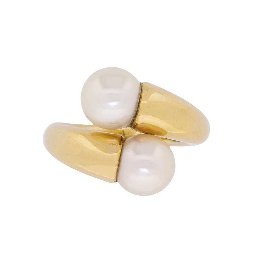 Cartier Double Pearl Ring c.1996 Farringdons Jewellery