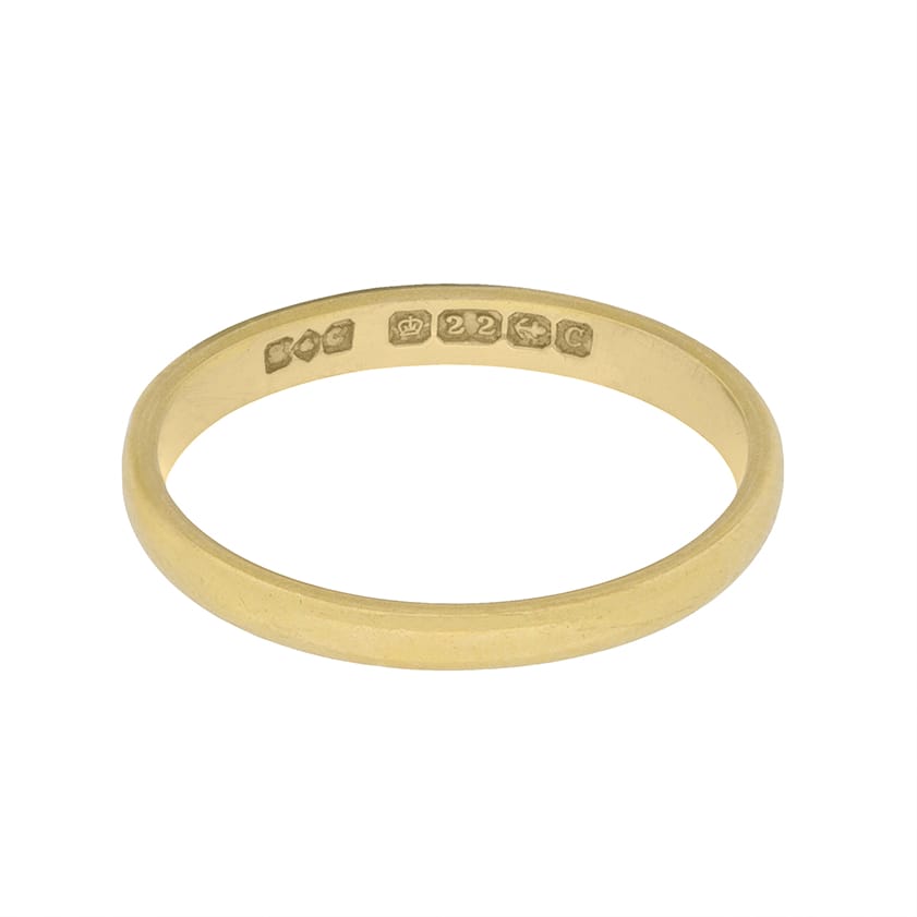 Square Ladies Band Ring In 22K Gold | Nemichand Bamalwa & Sons (J)