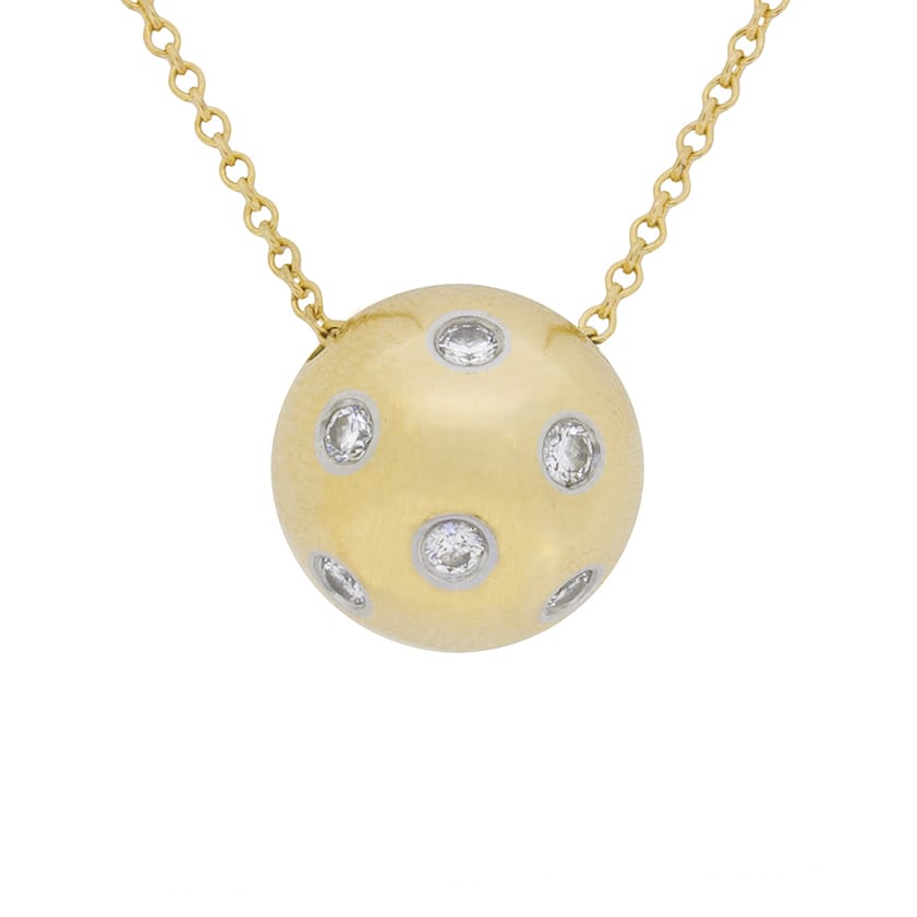 45099 - Tiffany Peretti Sevillana Platinum Diamond Pendant Necklace –  Durland Co