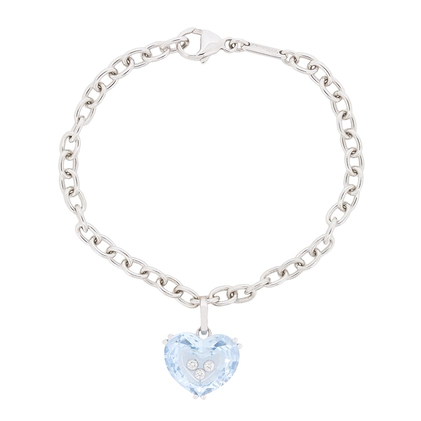 Chopard So Happy Heart Aquamarine and Diamond Bracelet