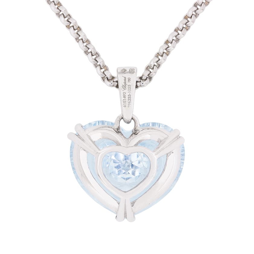 Chopard So Happy Heart Aquamarine and Diamond Necklace