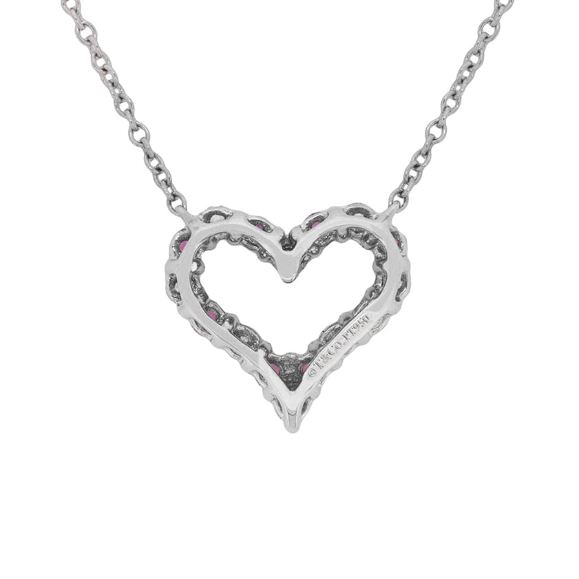 Pink double heart silver pendant from Tiffany & Co. A perfect gift for any  fabulous girl. C… | Tiffany and co jewelry, Tiffany and co necklace, Pink  charm bracelet