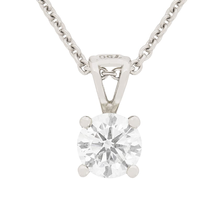 Contemporary 0.70ct Diamond Pendant Necklace