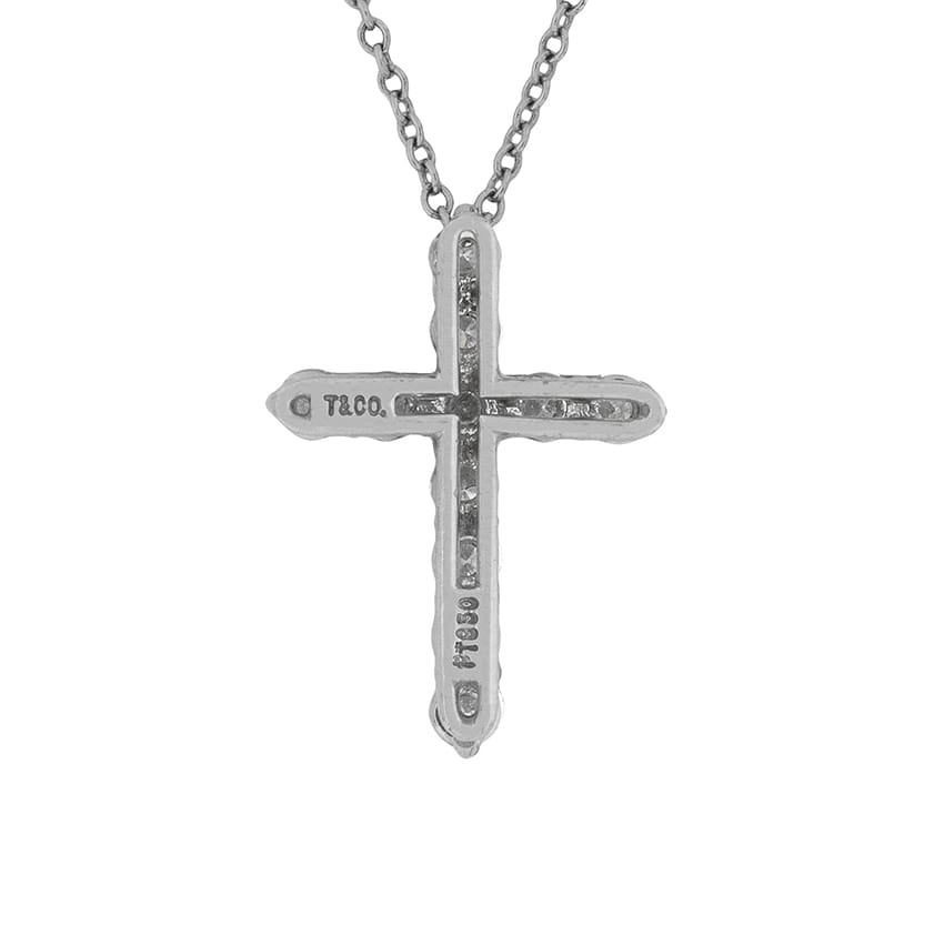 Tiffany cross pendant with on sale diamond