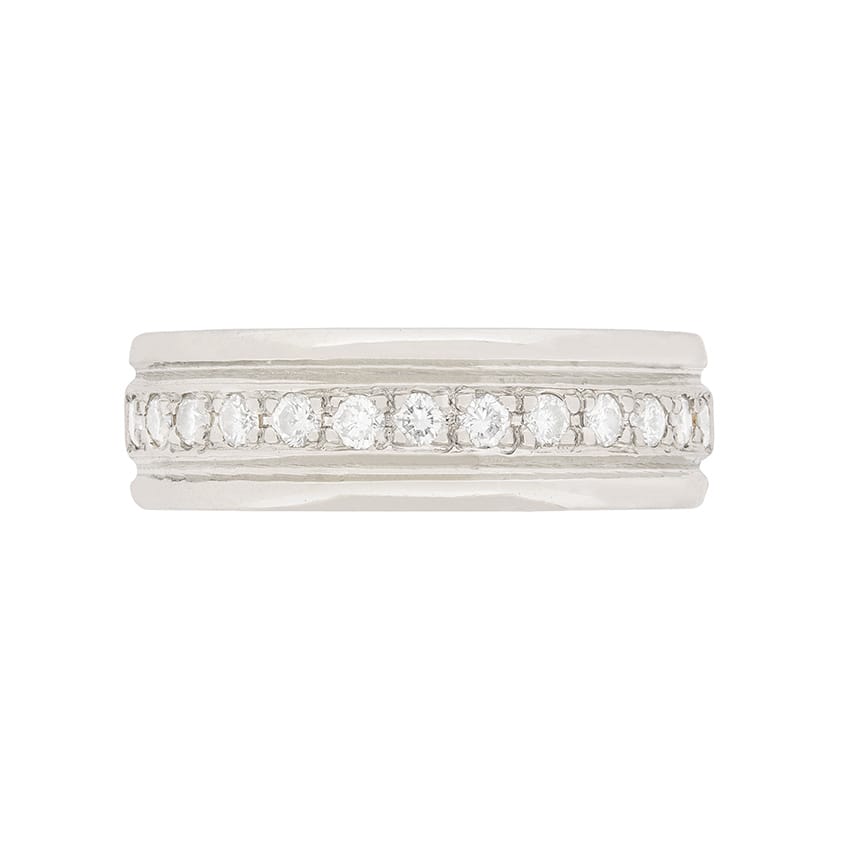 Platinum Half Eternity Diamond Wedding Band