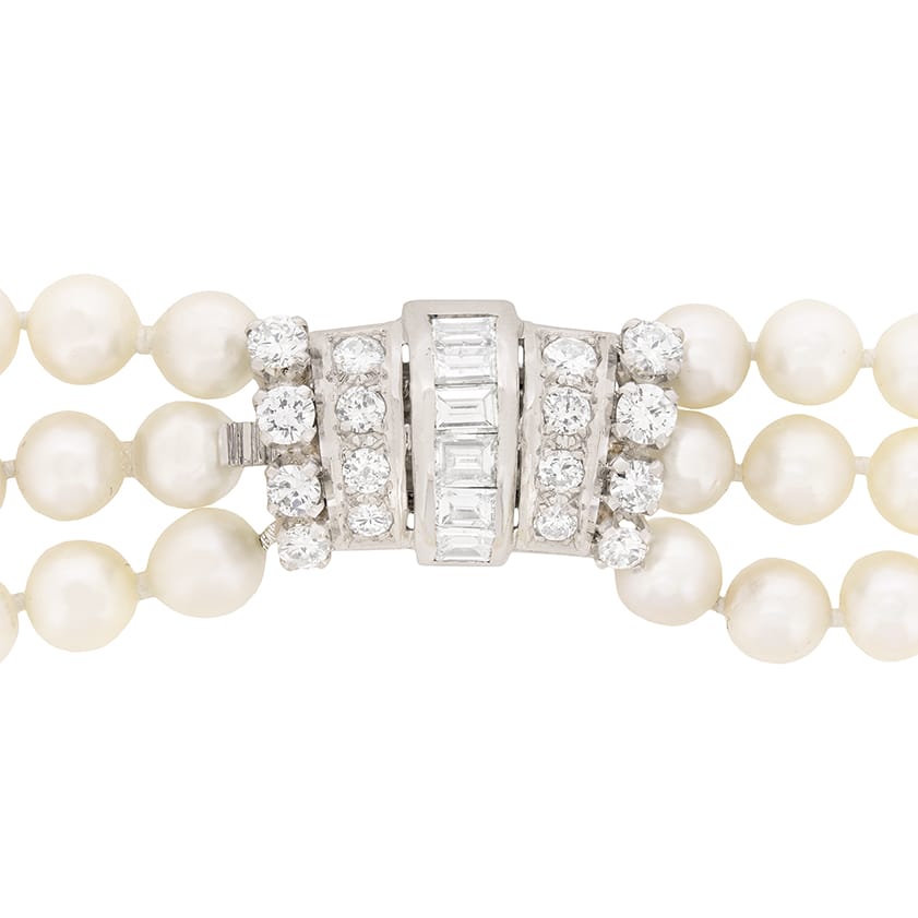 Macklowe Gallery | Cultured South Sea Pearl Necklace with Diamond Clasp —  MackloweGallery