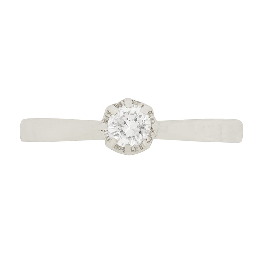 Vintage 0.20ct Diamond Solitaire Engagement Ring, c.1970s