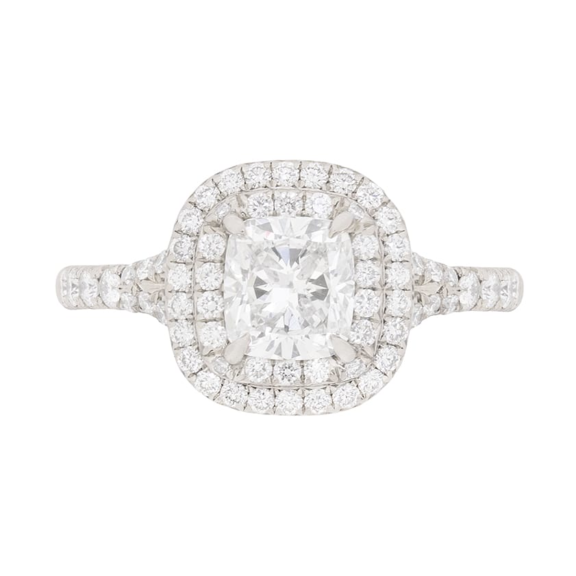 Tiffany & Co. 'Soleste' 0.71ct Diamond Double Halo Ring