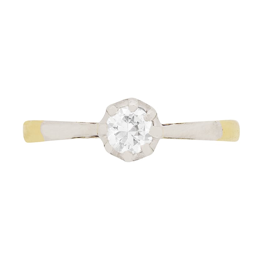 Art Deco Diamond Solitaire Engagement Ring, c.1930s