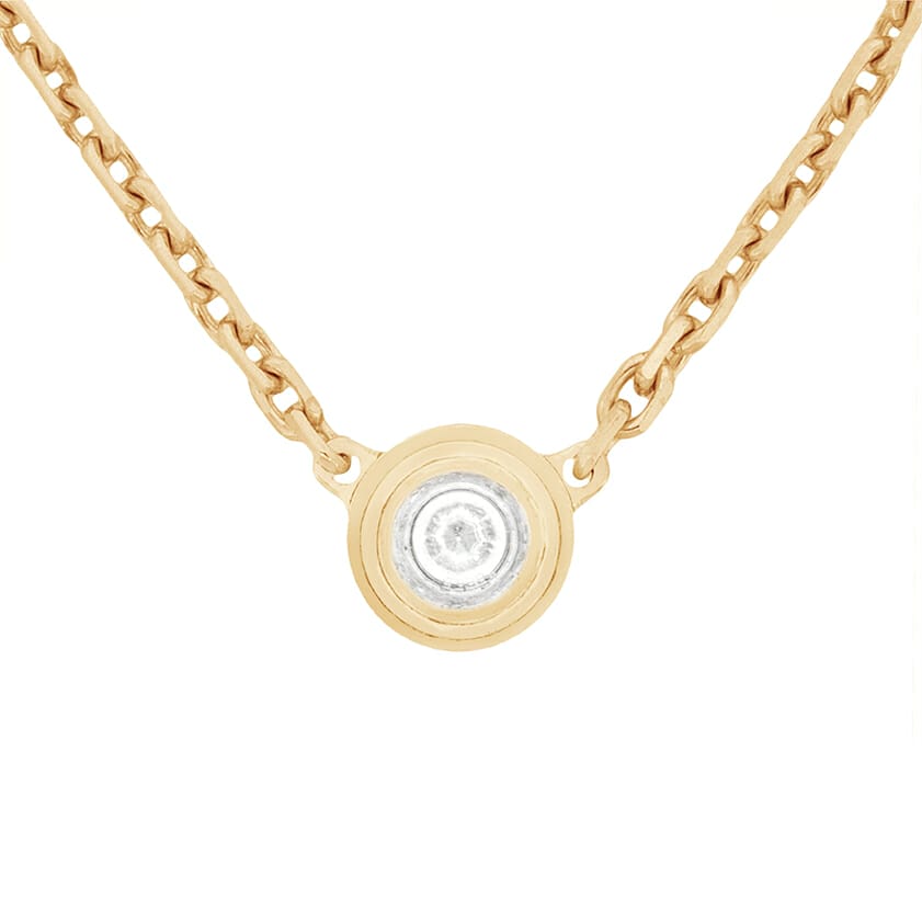 15 Carat Diamond Bezel Solitaire Necklace – Five Star Jewelry Brokers