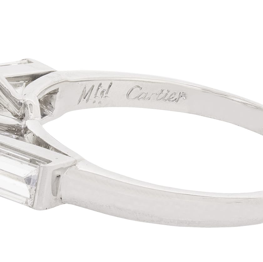 Art Deco 6.16ct Cartier Diamond Solitaire Engagement Ring c.1920s Farringdons Jewellery