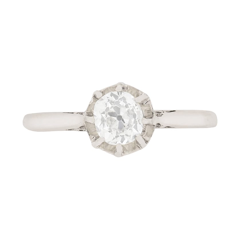 Art Deco 0.64ct Diamond Solitaire Engagement Ring, c.1920s