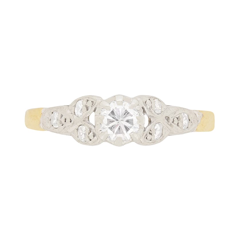 Art Deco Diamond Solitaire Engagement Ring, c.1930s