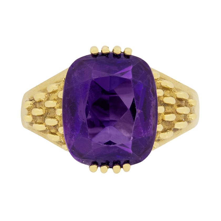 Vintage 5.00ct Amethyst Dress Ring, c.1960s