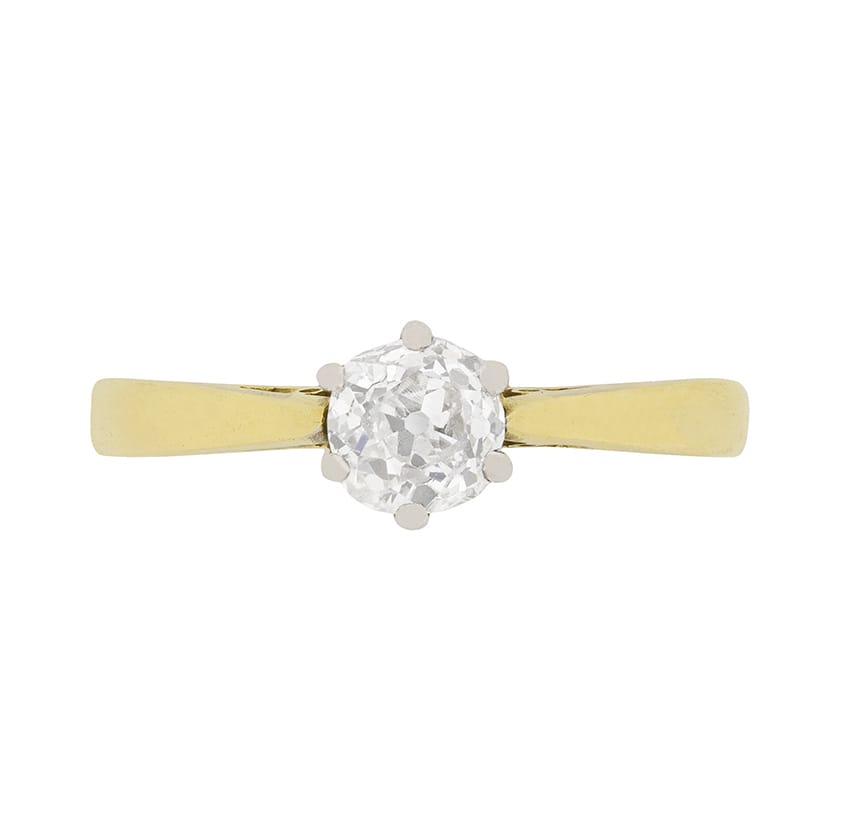Vintage 0.55ct Solitaire Diamond Engagement Ring, c. 1950s
