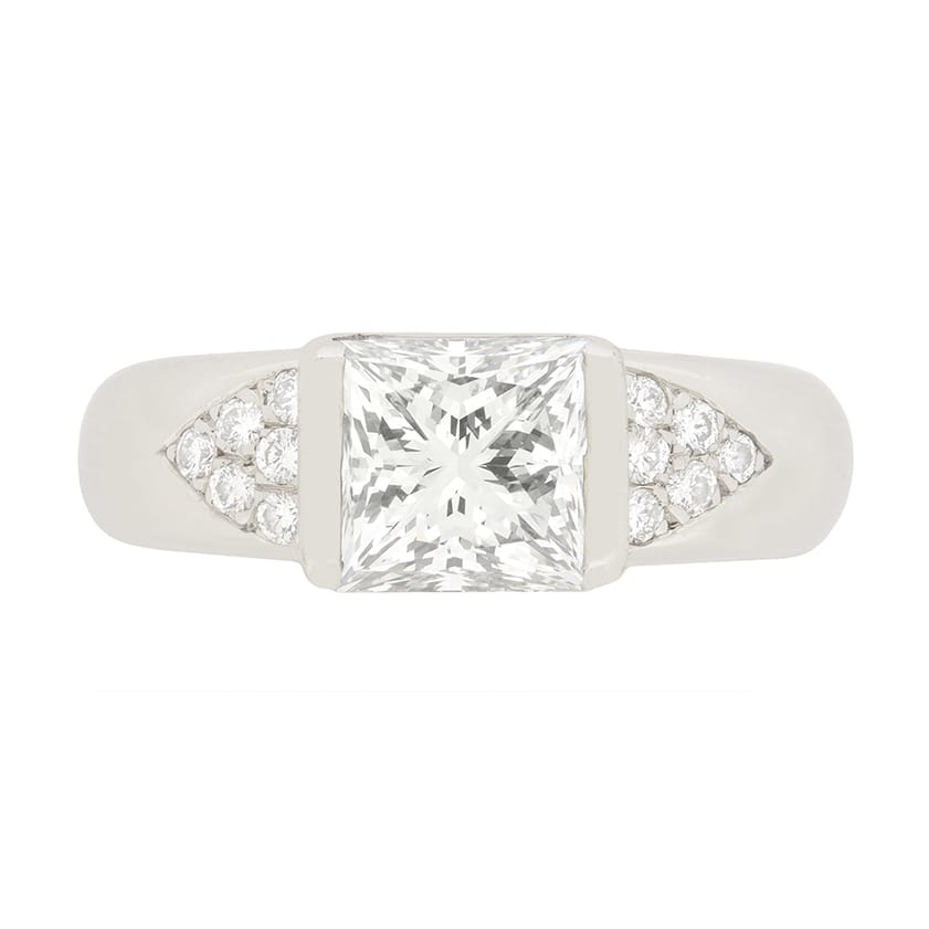 Contemporary 2.15ct Princess Cut Diamond Ring