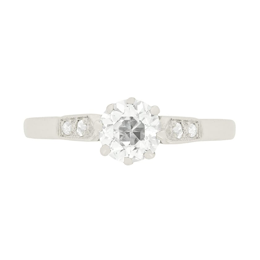 Art Deco 0.67ct Diamond Solitaire Engagement Ring, c.1920s