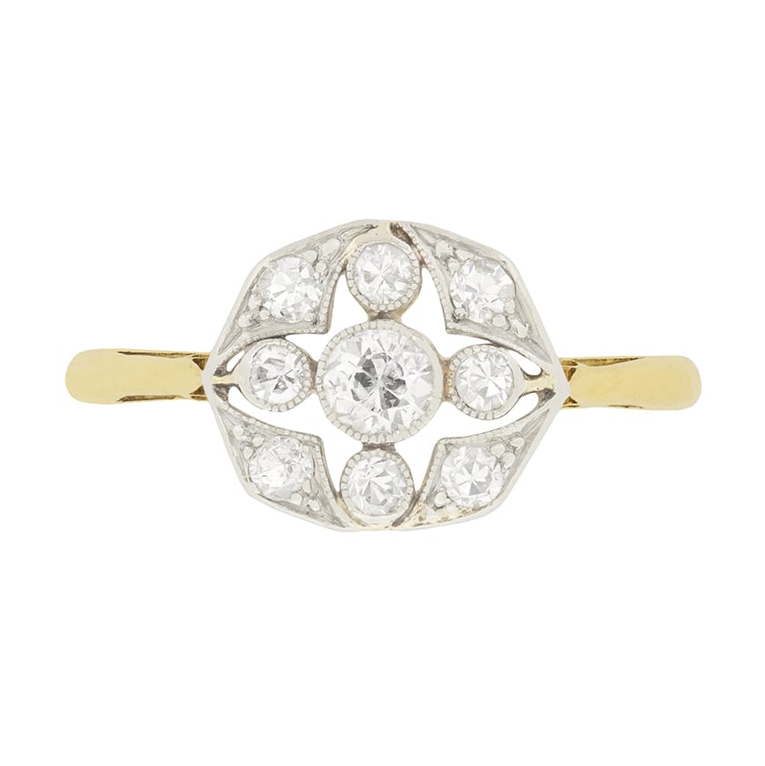 Edwardian 0.60ct Diamond Cluster Ring, c.1910s