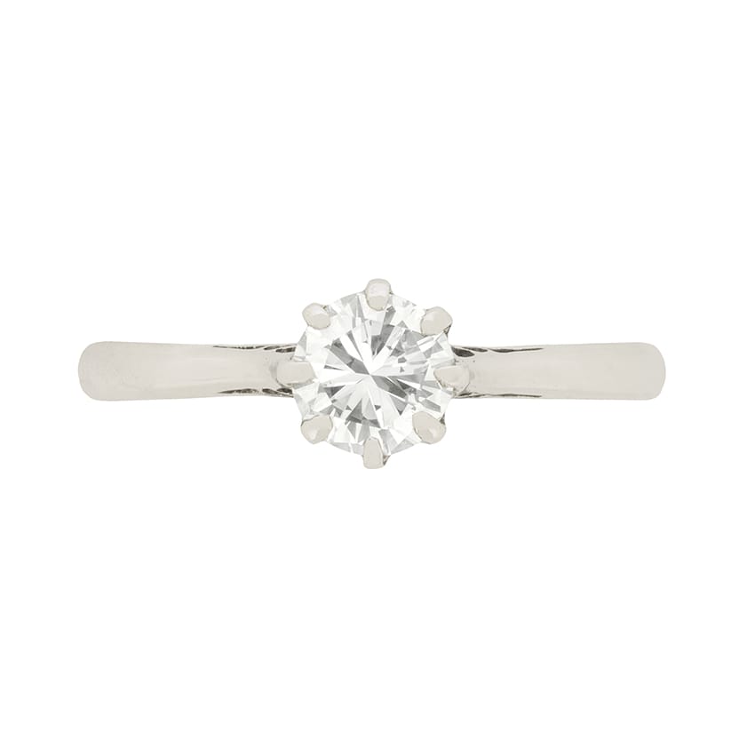 Vintage 0.50ct Diamond Solitaire Engagement Ring, c.1940s