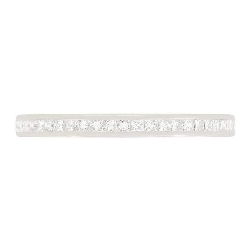 Contemporary 0.40ct Princess Cut Diamond Half Eternity Band