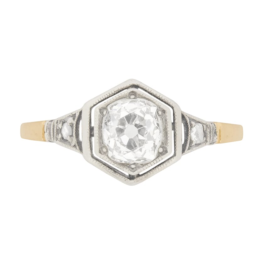 Victorian 0.78ct Diamond Solitaire Engagement Ring, c.1880s