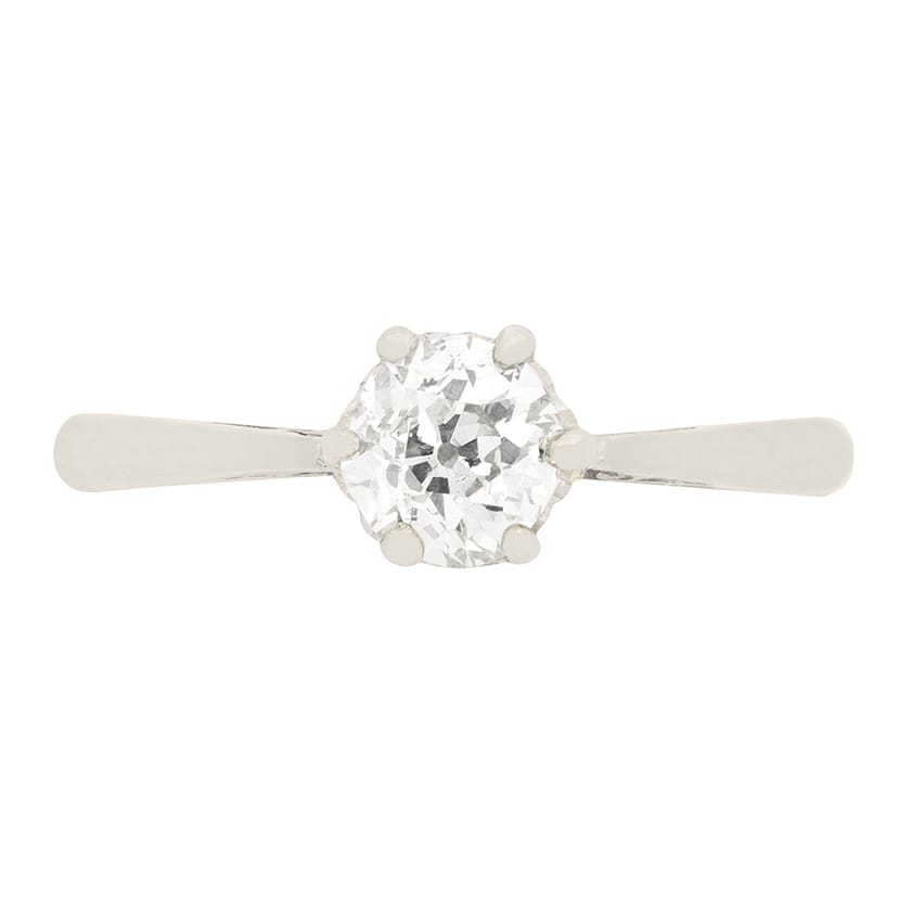 Art Deco 0.61ct Diamond Solitaire Engagement Ring, c.1920s