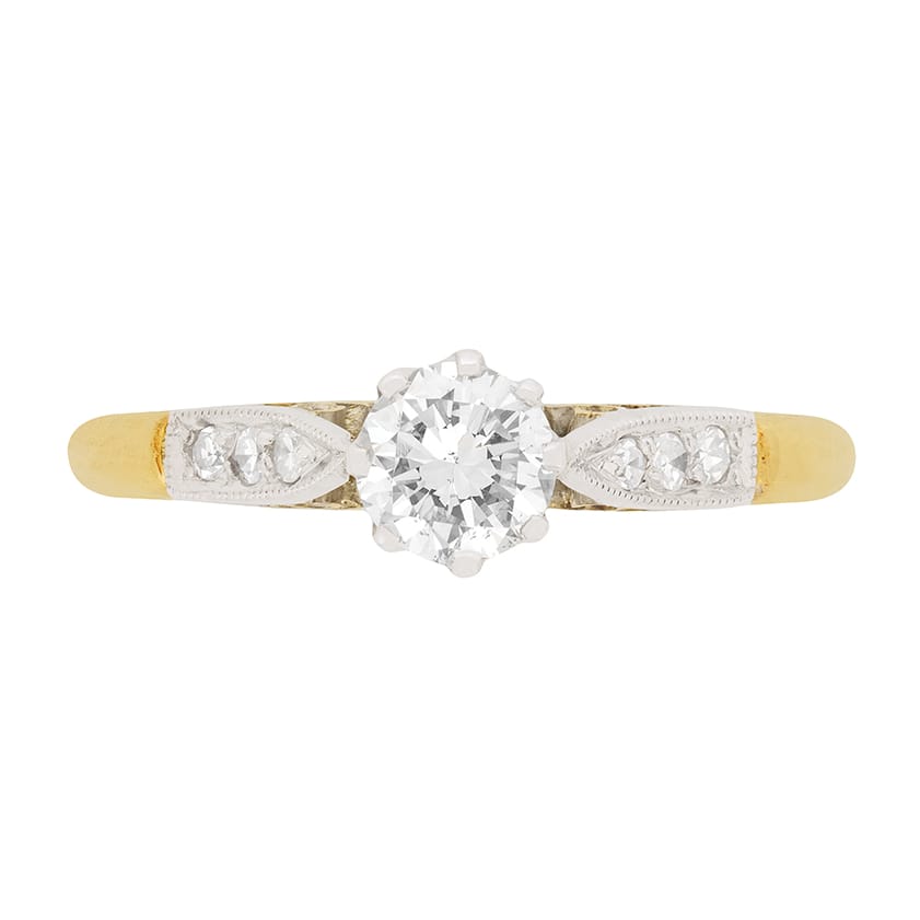 Art Deco 0.50ct Diamond Solitaire Engagement Ring, c.1930s