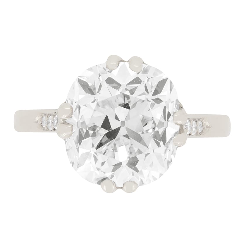 Art Deco 5.18ct Diamond Solitaire Engagement Ring, c.1920s