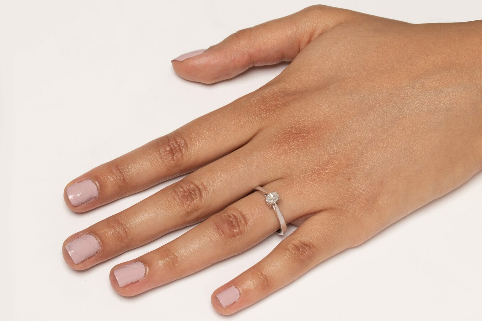 Contemporary Oval-Shaped Diamond Solitaire Engagement Ring