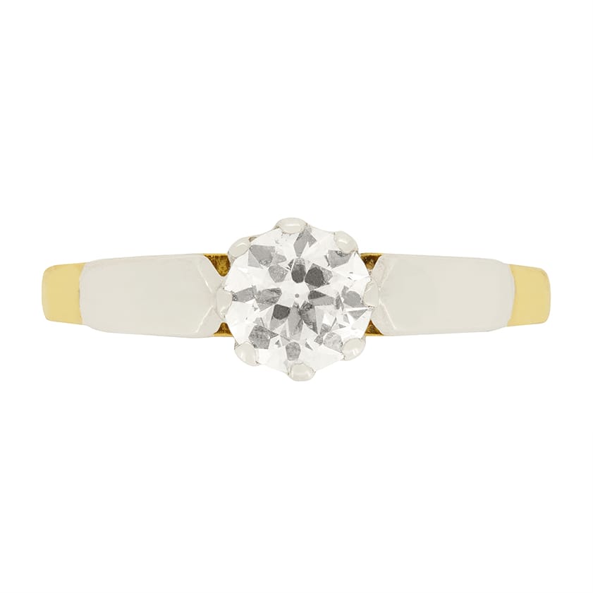 Edwardian 0.55ct Diamond Solitaire Ring, c.1910s