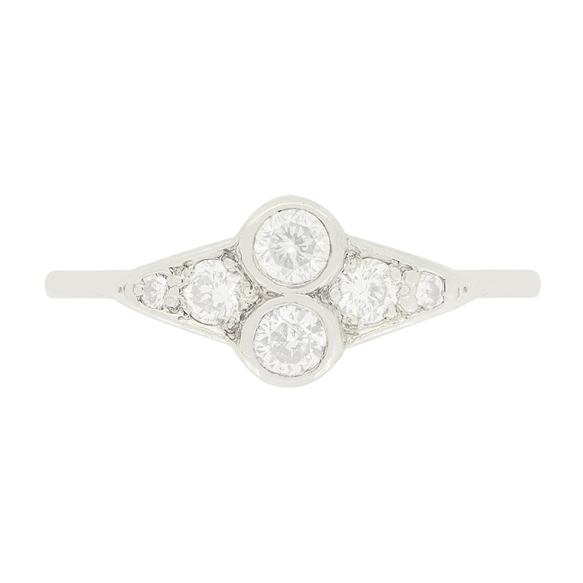 Art Deco 0.42ct Diamond Cluster Ring, c.1930s