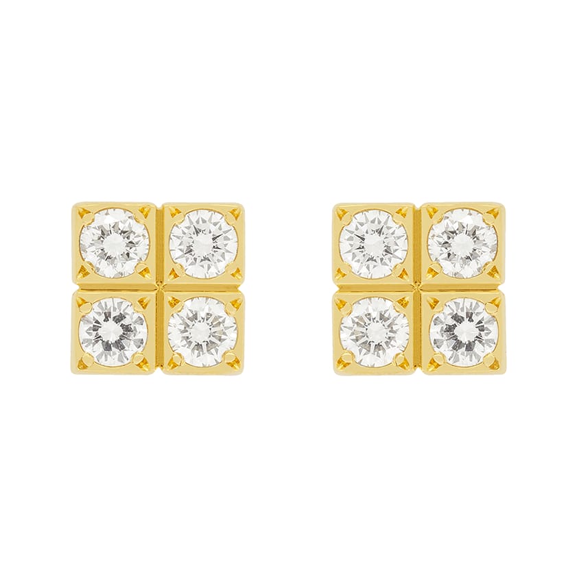 Cartier 0.56ct Diamond Square Earrings